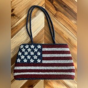 Patriotic Beaded Shoulder Bag